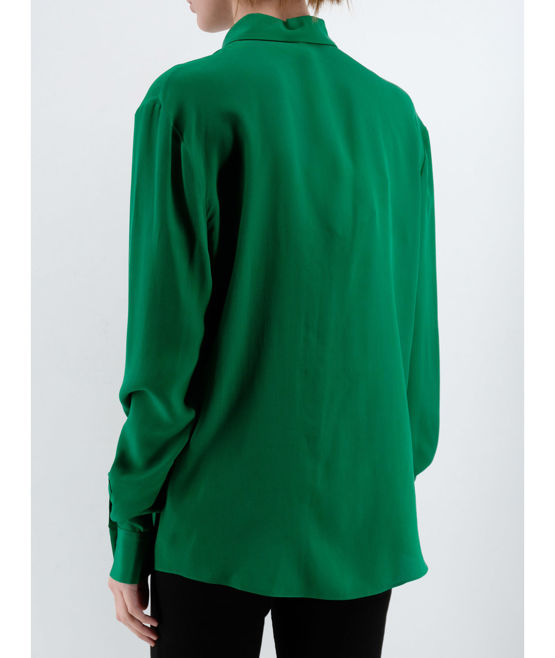 BALMAIN Зеленая шелковая рубашка, фото 3