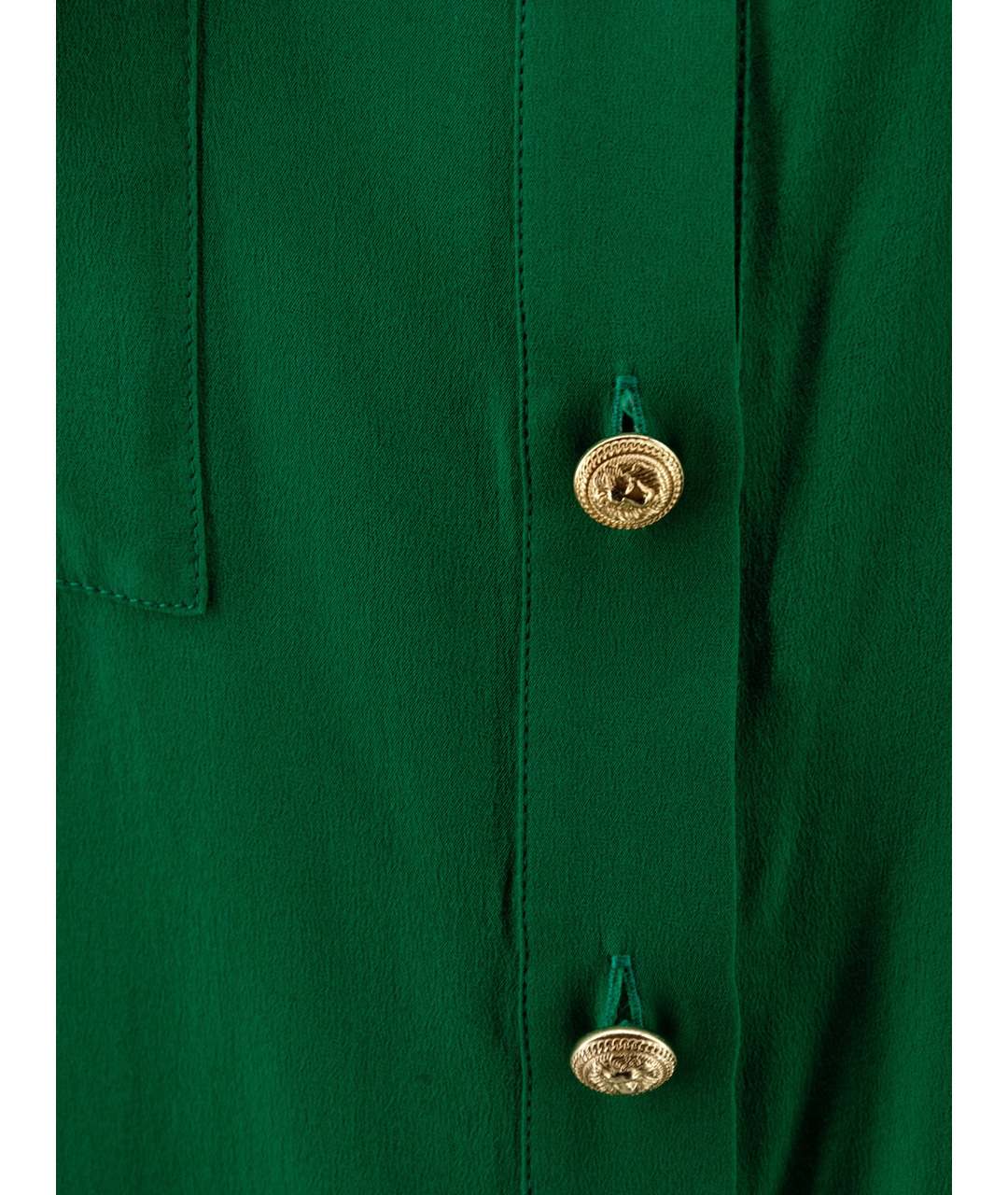 BALMAIN Зеленая шелковая рубашка, фото 4