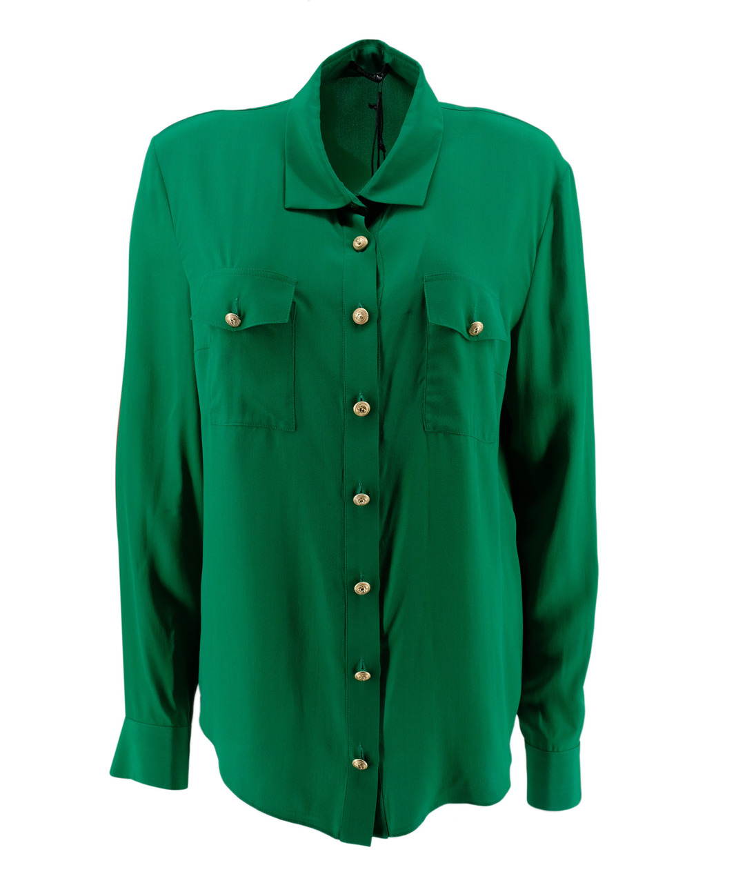 BALMAIN Зеленая шелковая рубашка, фото 1