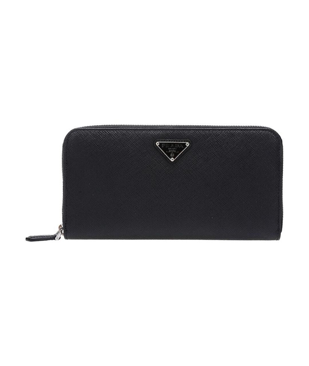 PRADA Черный кожаный кошелек, фото 6
