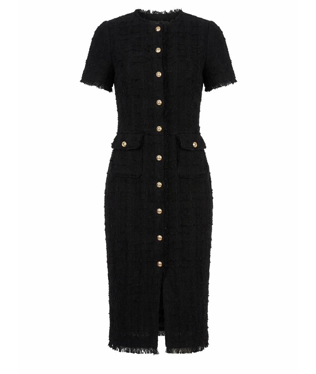 DOLCE&GABBANA Черное шерстяное повседневное платье, фото 1