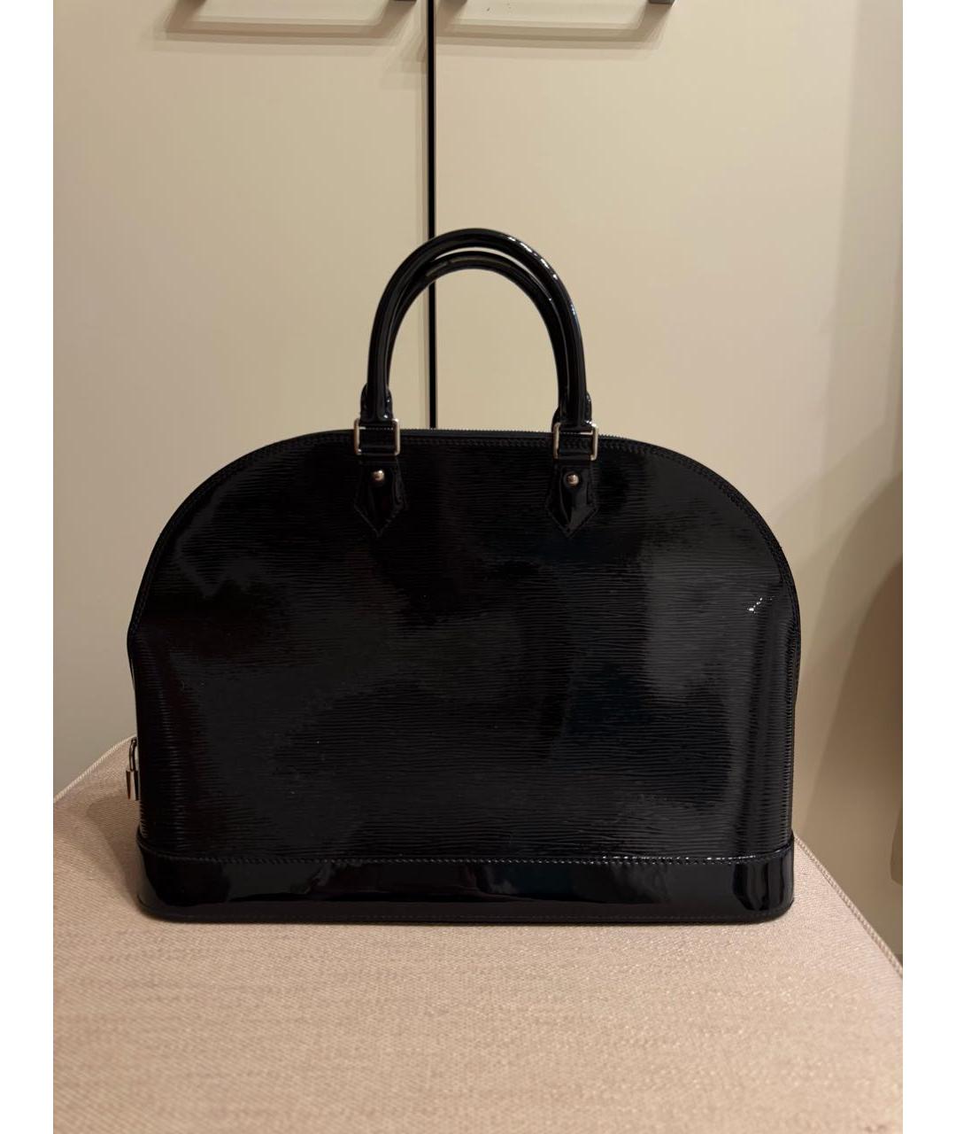 LOUIS VUITTON Черная сумка тоут из лакированной кожи, фото 2