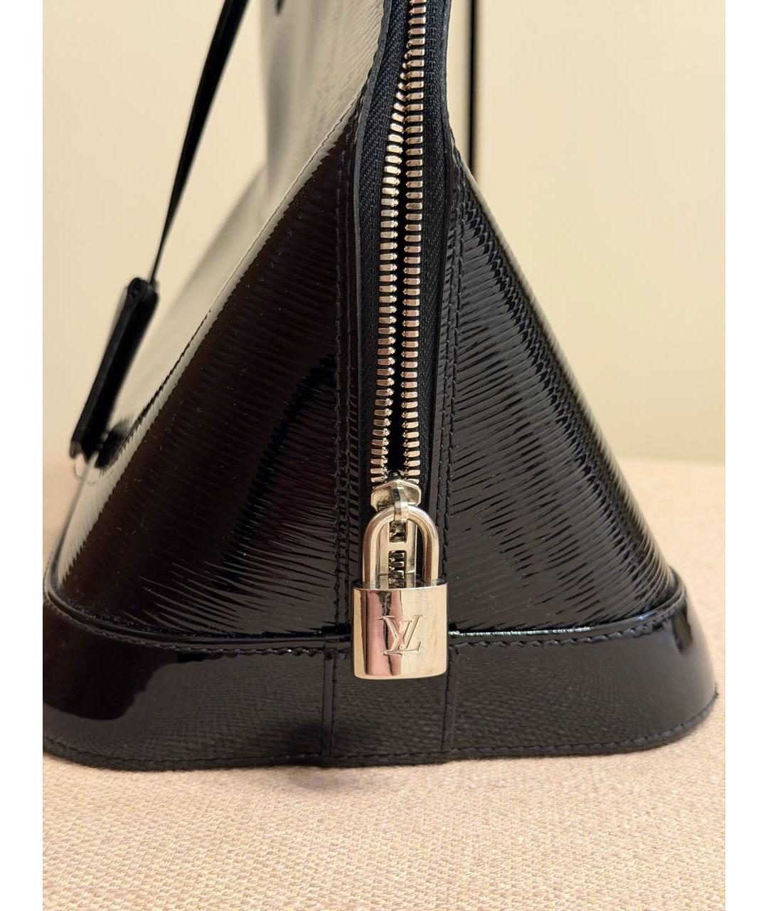 LOUIS VUITTON Черная сумка тоут из лакированной кожи, фото 6