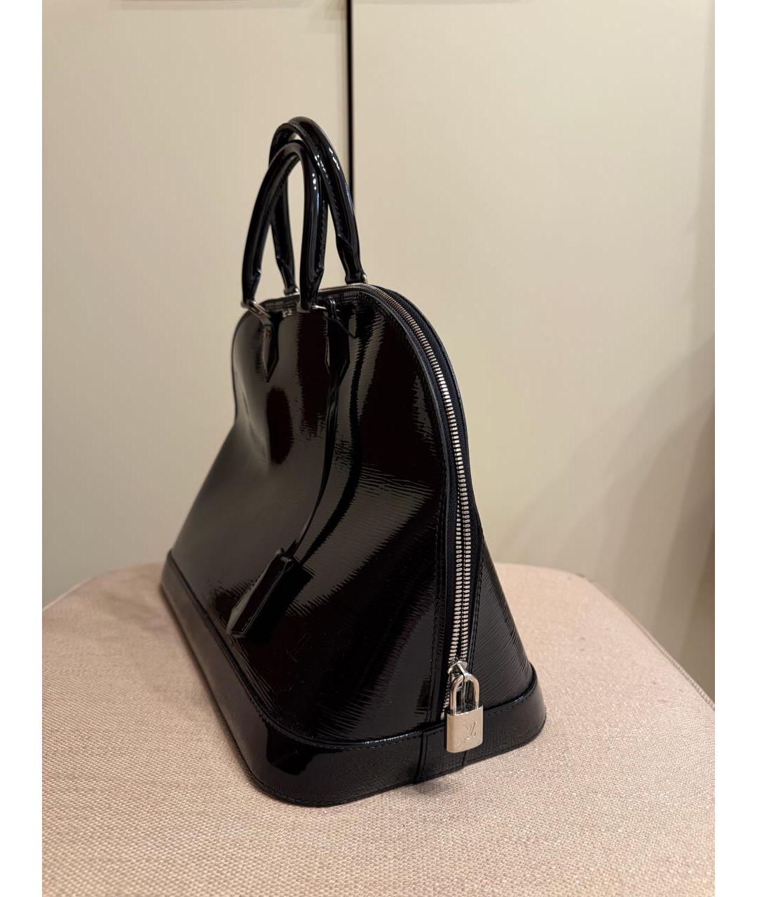 LOUIS VUITTON Черная сумка тоут из лакированной кожи, фото 3