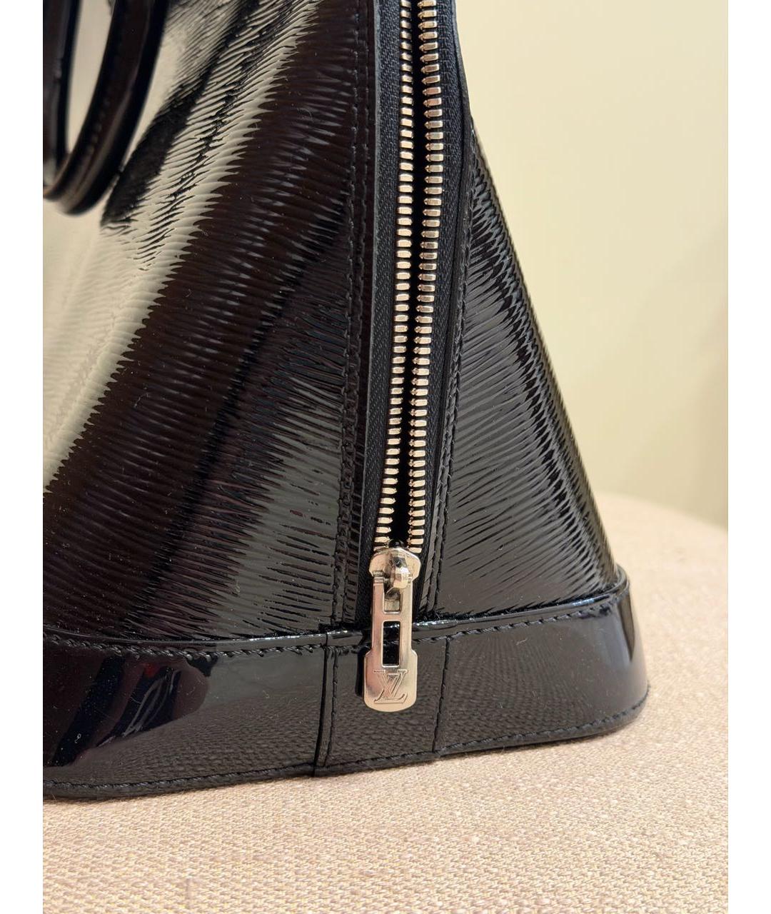 LOUIS VUITTON Черная сумка тоут из лакированной кожи, фото 7
