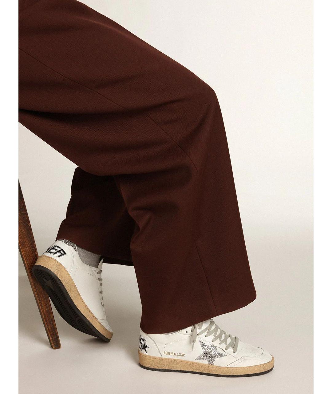 GOLDEN GOOSE Белые кожаные кеды, фото 4