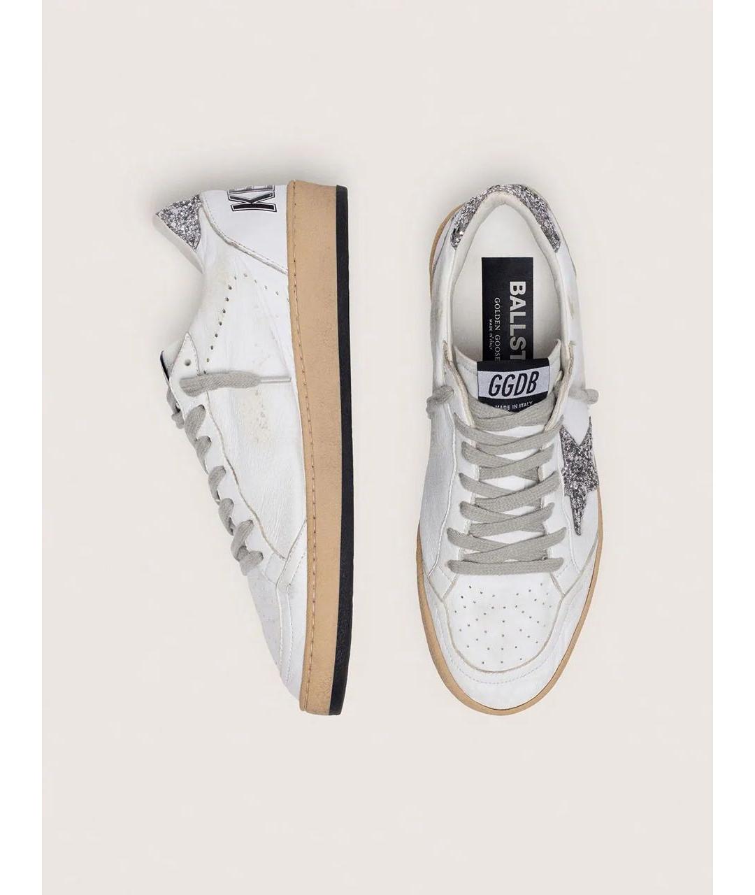 GOLDEN GOOSE Белые кожаные кеды, фото 3