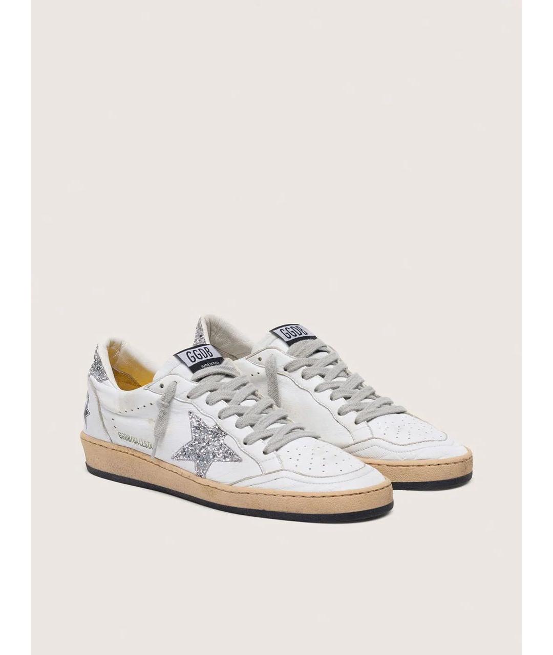 GOLDEN GOOSE Белые кожаные кеды, фото 2