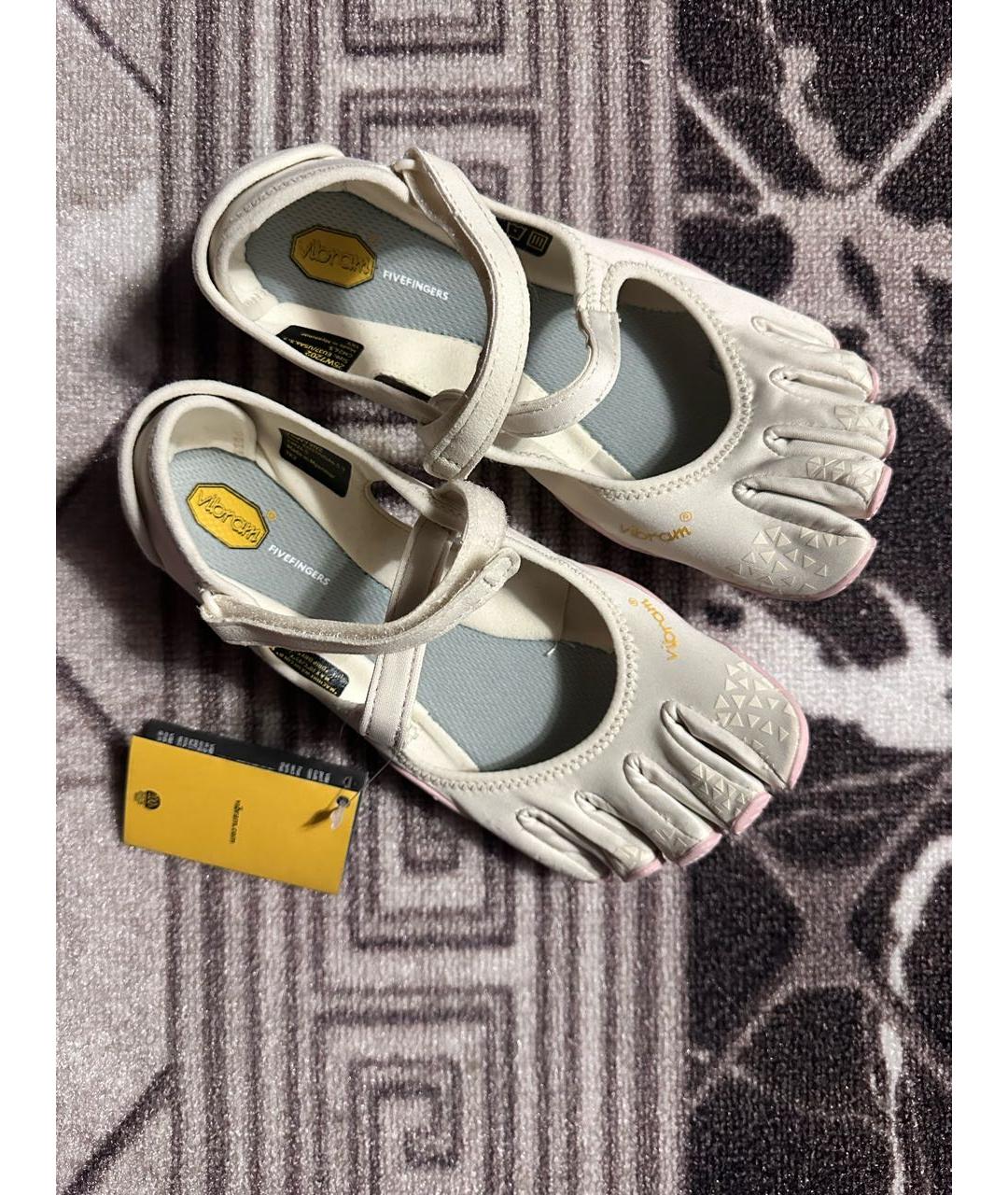 VIBRAM Бежевые текстильные балетки, фото 3
