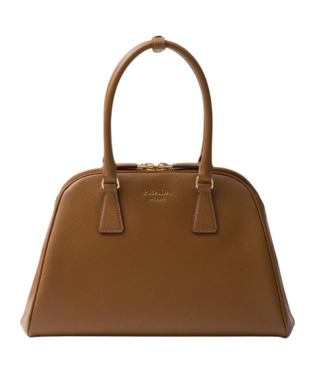 PRADA Коричневая кожаная сумка через плечо, фото 1