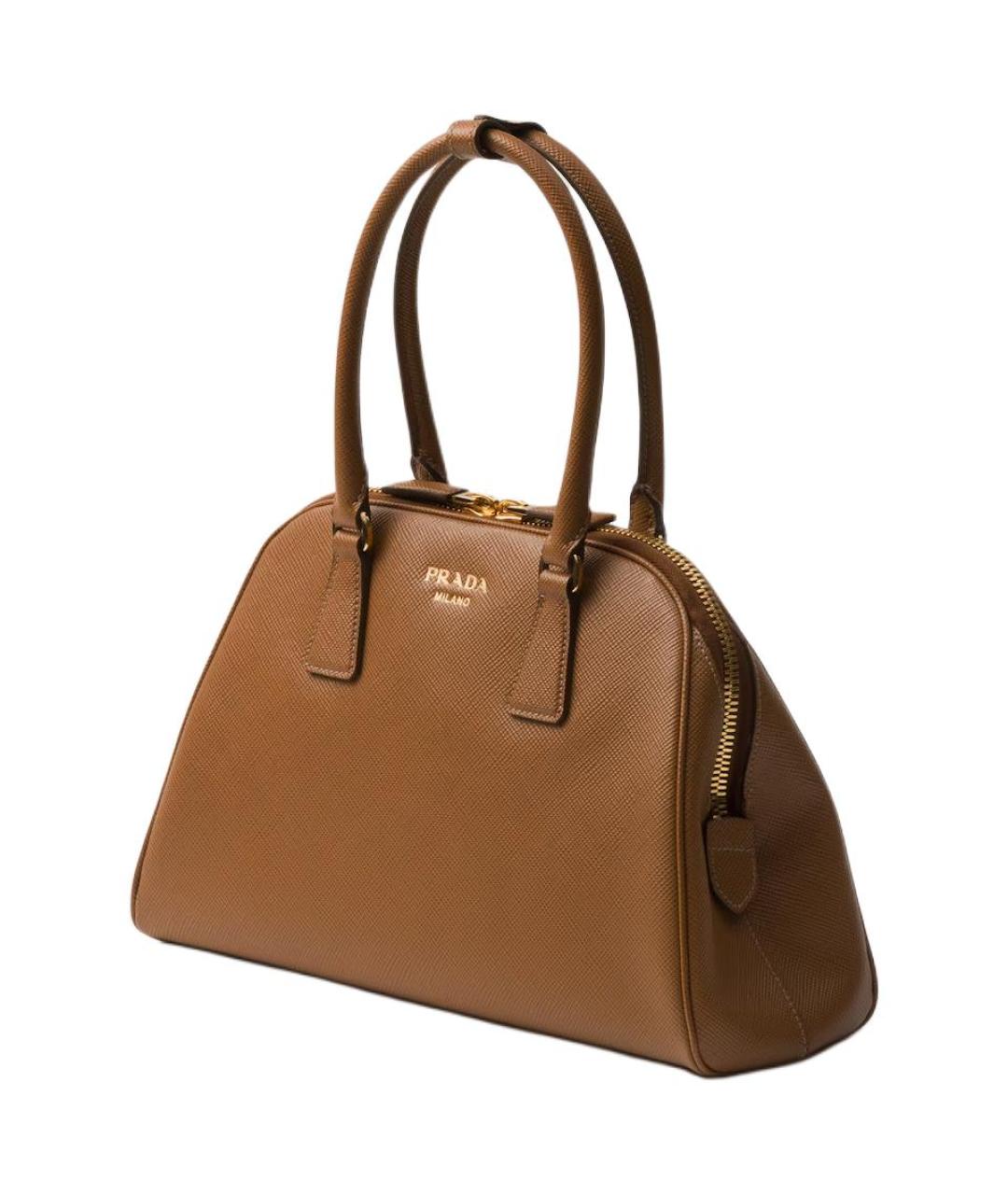 PRADA Коричневая кожаная сумка через плечо, фото 2