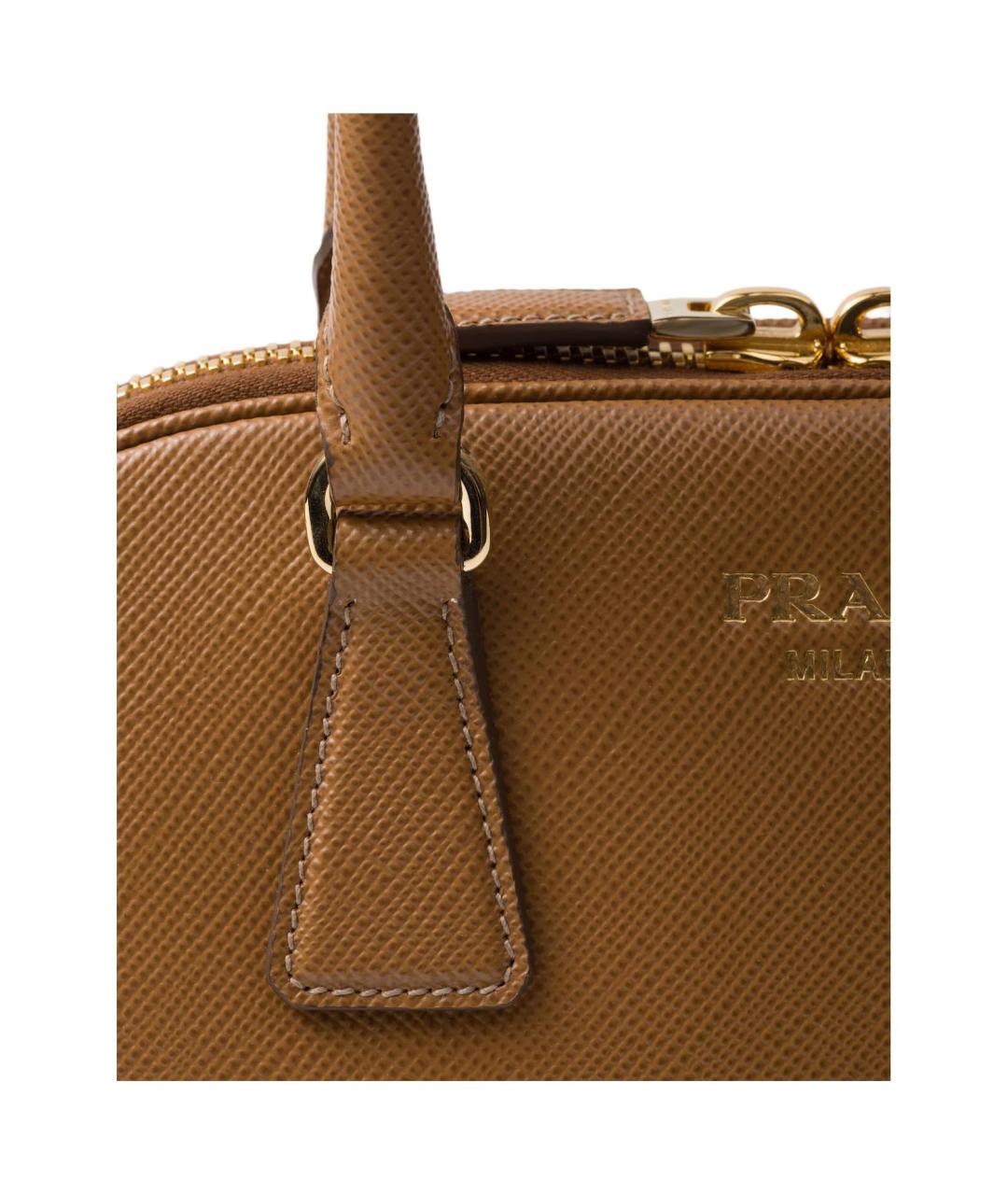 PRADA Коричневая кожаная сумка через плечо, фото 5