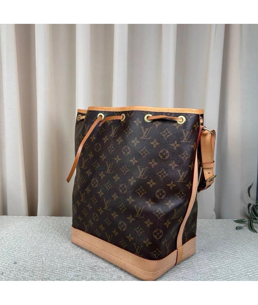 LOUIS VUITTON Коричневая сумка тоут из канвы, фото 5