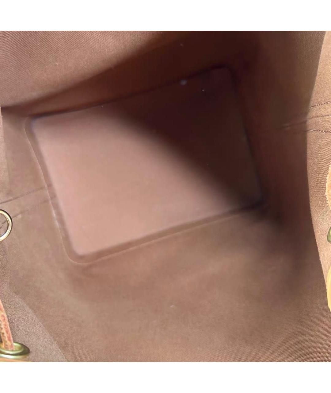 LOUIS VUITTON Коричневая сумка тоут из канвы, фото 3