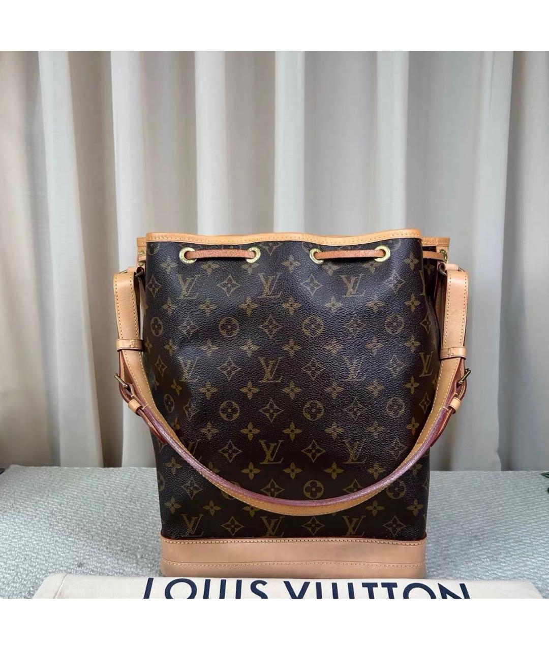 LOUIS VUITTON Коричневая сумка тоут из канвы, фото 2