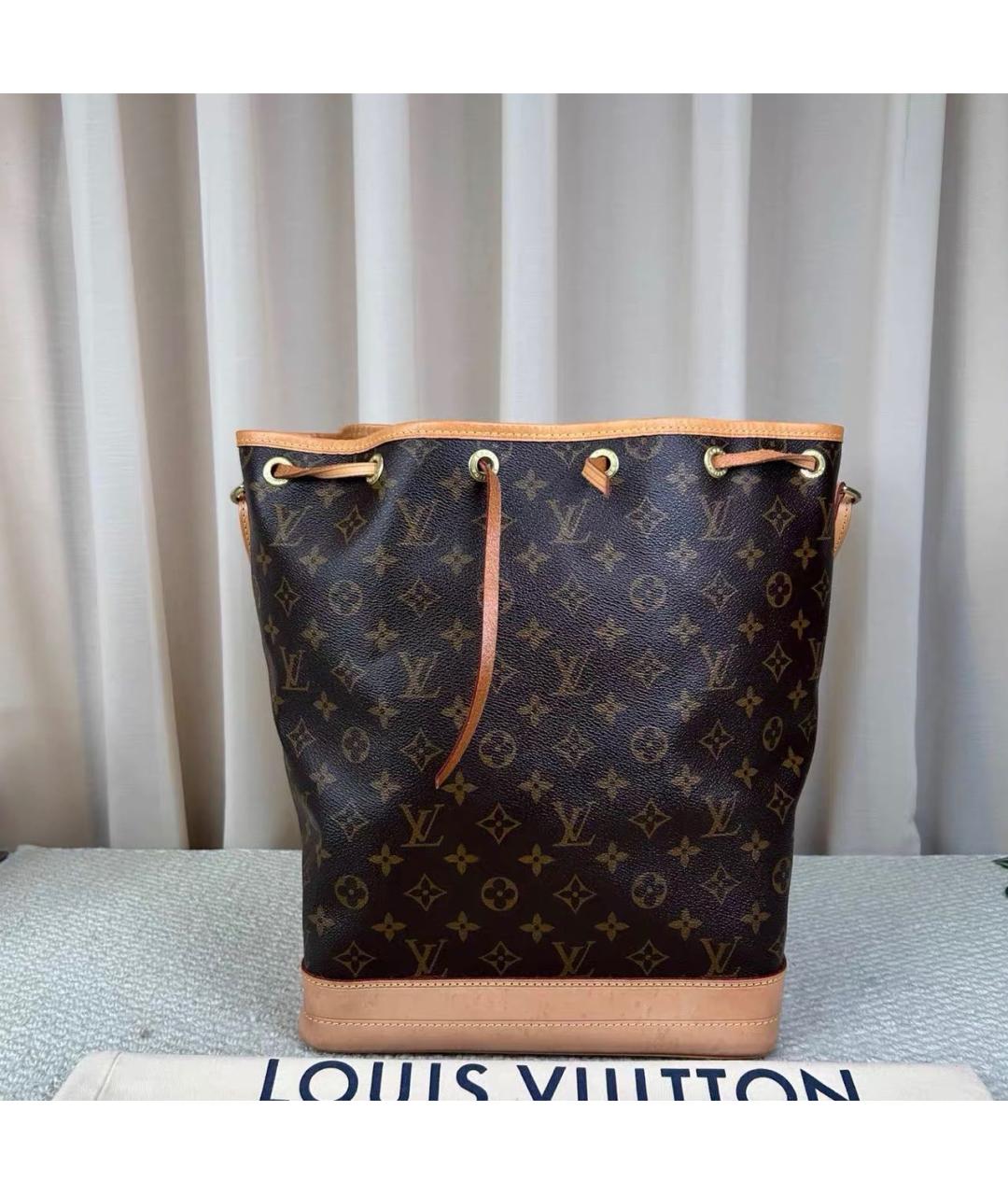 LOUIS VUITTON Коричневая сумка тоут из канвы, фото 7