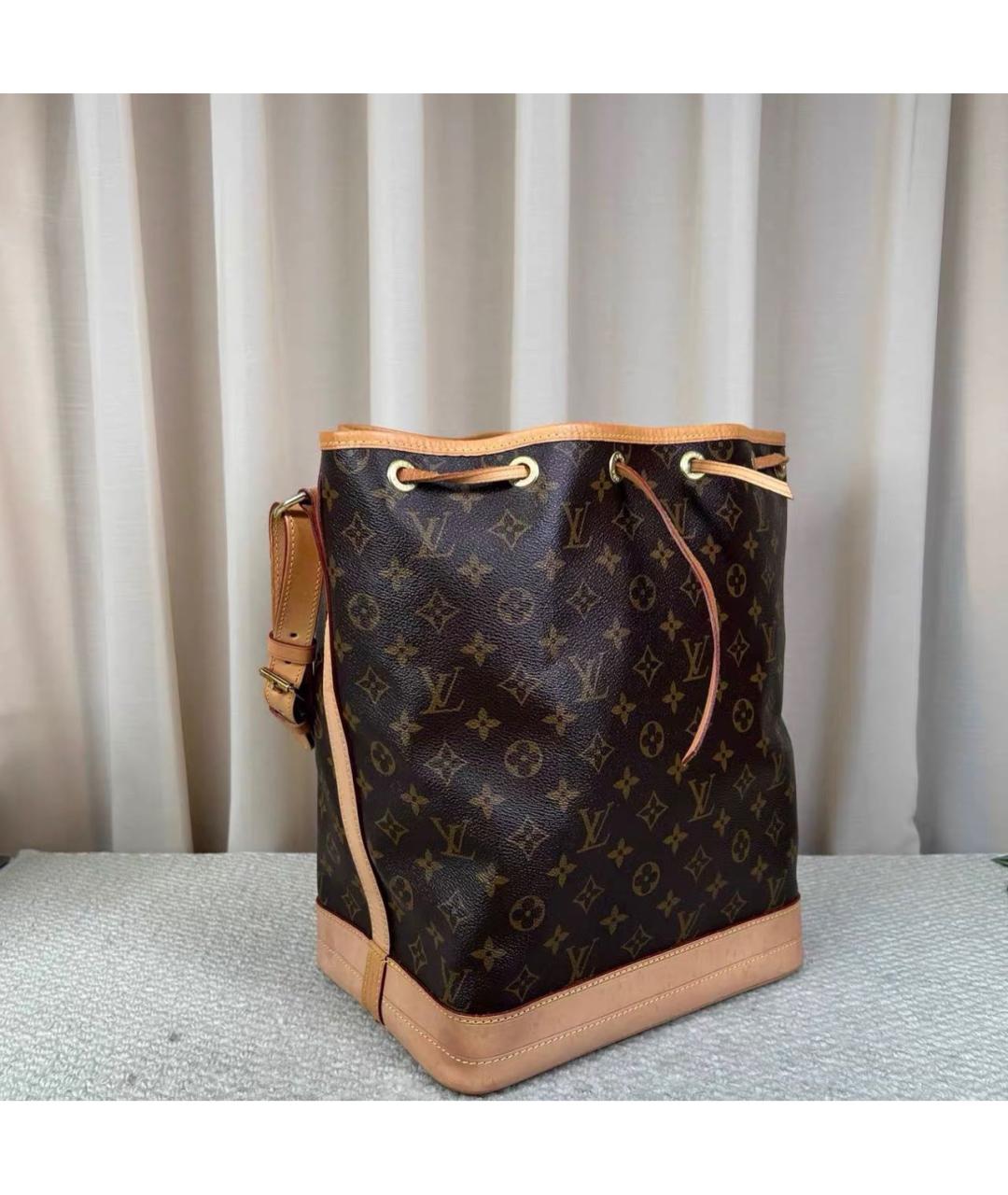 LOUIS VUITTON Коричневая сумка тоут из канвы, фото 4