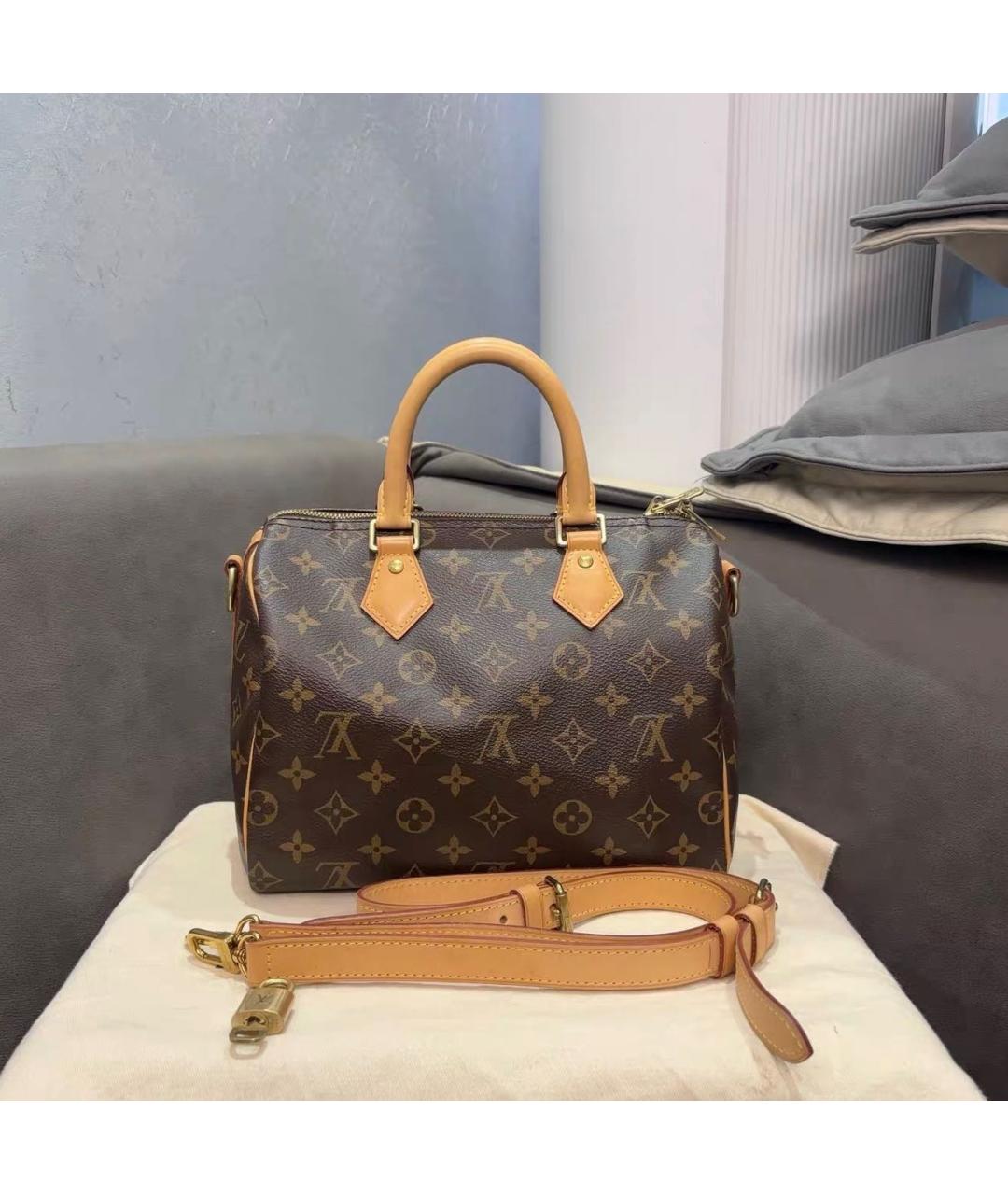 LOUIS VUITTON Коричневая сумка с короткими ручками из канвы, фото 9
