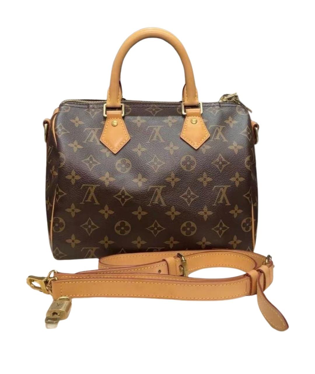 LOUIS VUITTON Коричневая сумка с короткими ручками из канвы, фото 1