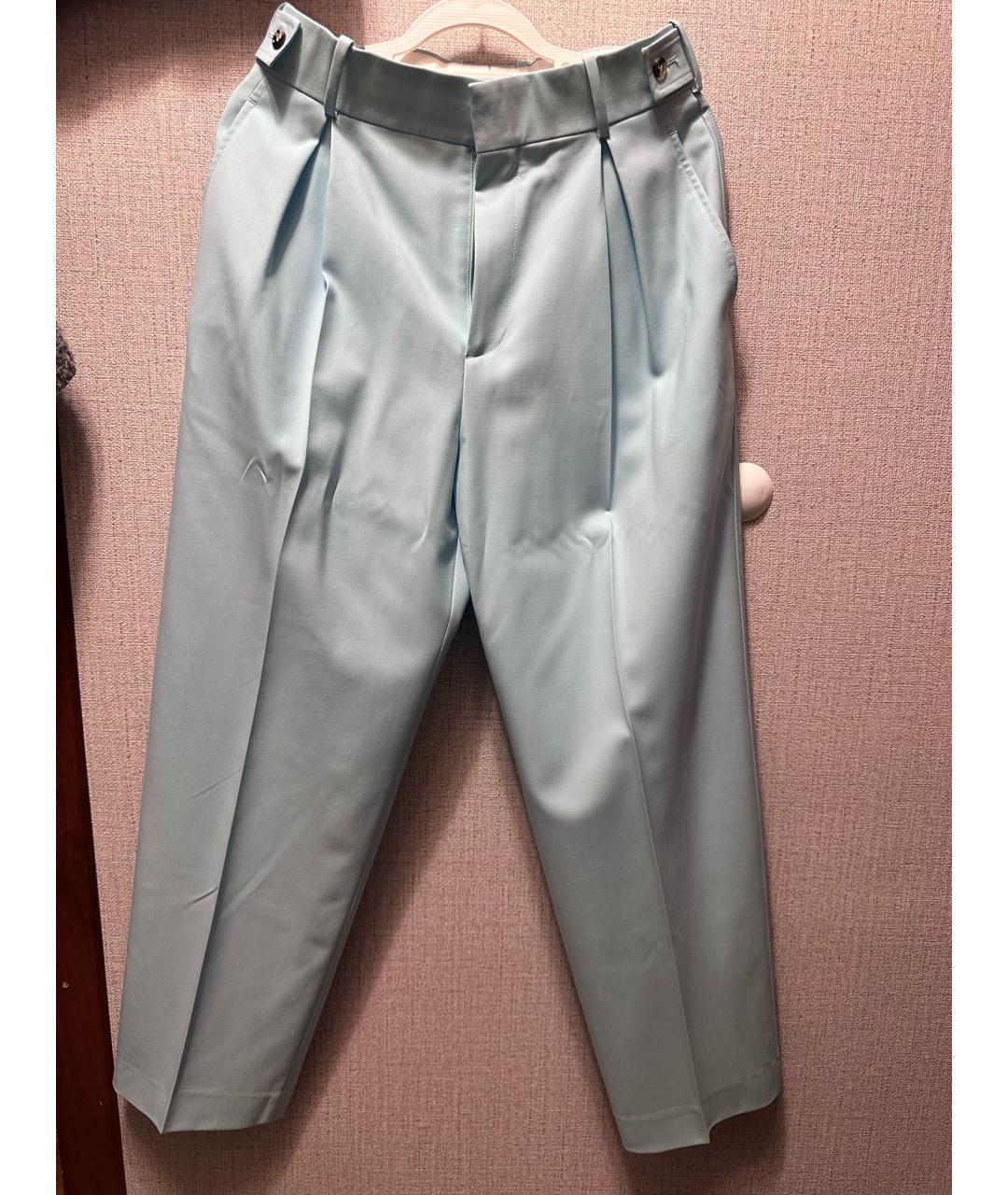 BOTTEGA VENETA Голубой хлопковый костюм с брюками, фото 2