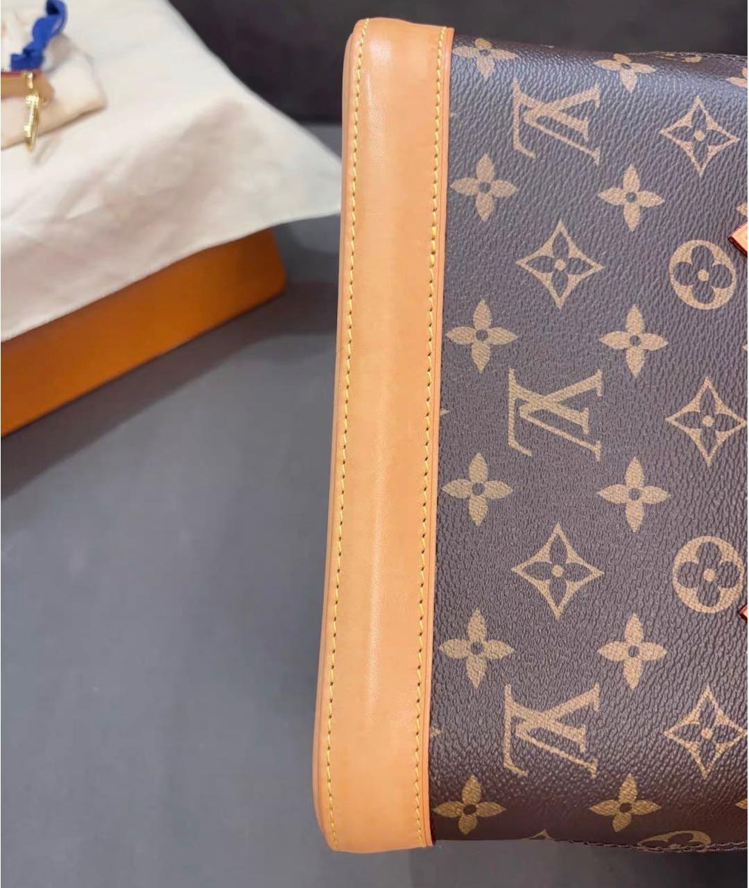 LOUIS VUITTON Коричневая сумка с короткими ручками из канвы, фото 6