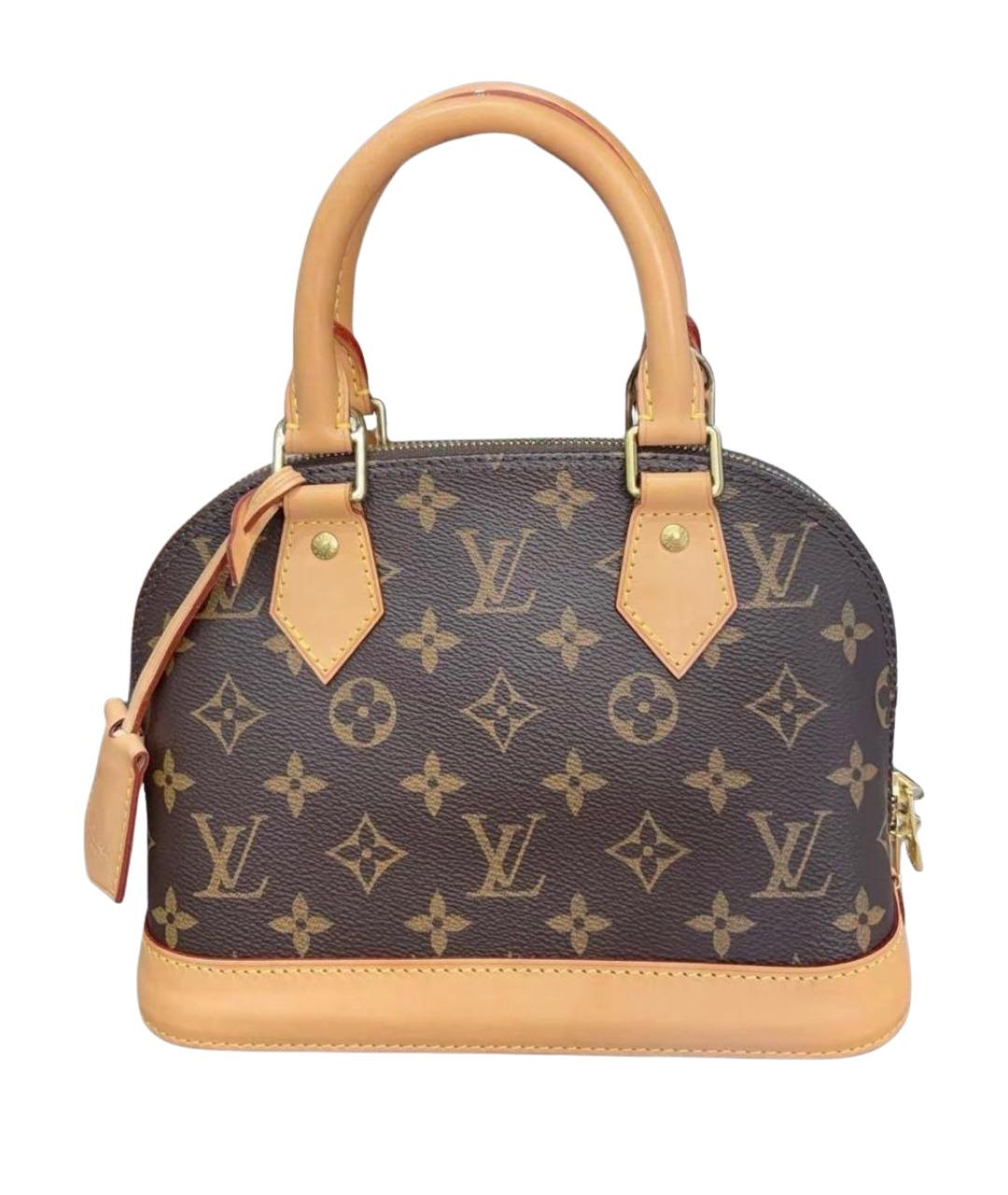 LOUIS VUITTON Коричневая сумка с короткими ручками из канвы, фото 1