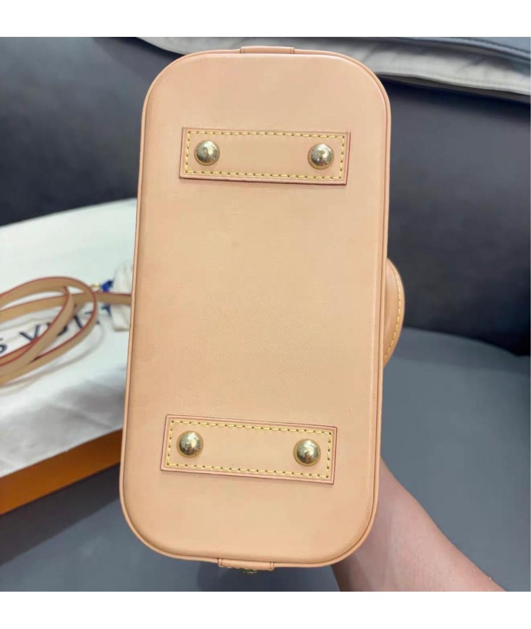 LOUIS VUITTON Коричневая сумка с короткими ручками из канвы, фото 7