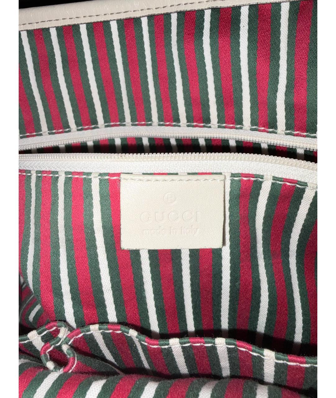 GUCCI Бежевая сумка тоут из канвы, фото 4
