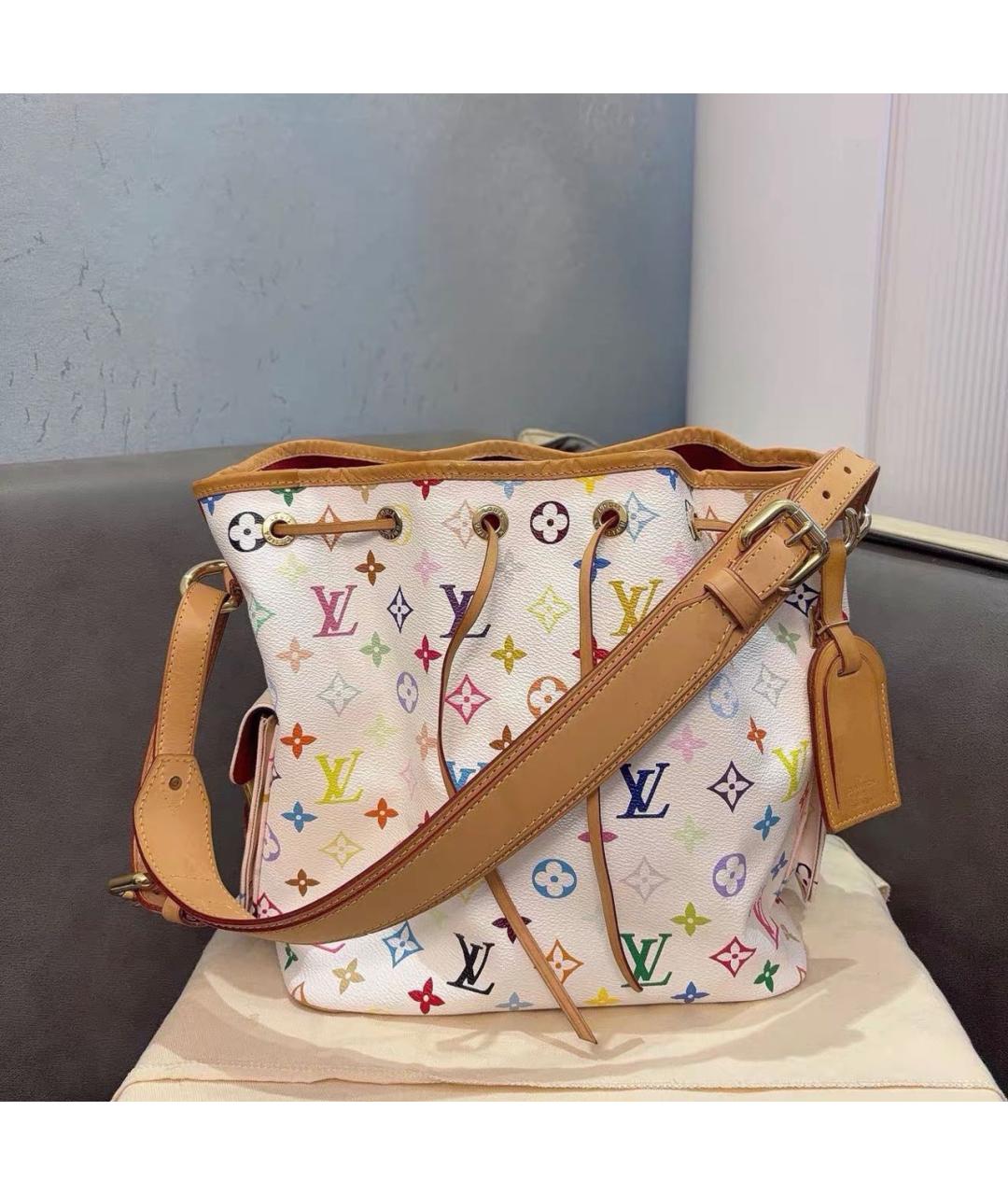 LOUIS VUITTON Белая сумка тоут из канвы, фото 7