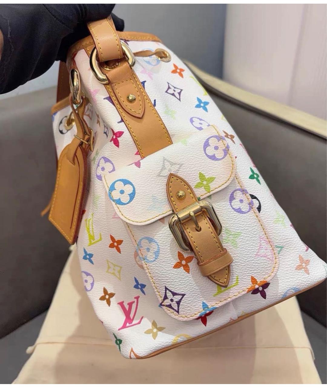LOUIS VUITTON Белая сумка тоут из канвы, фото 3
