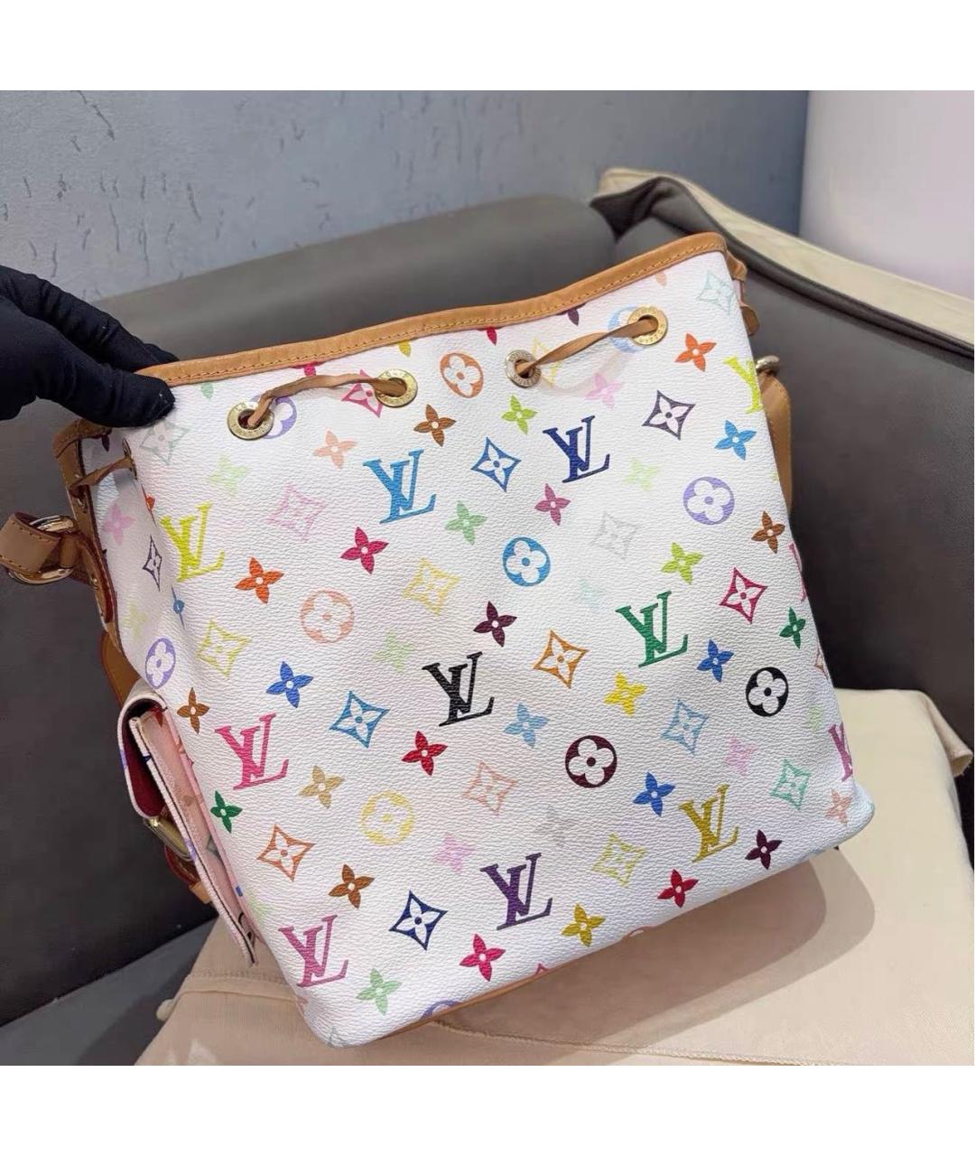 LOUIS VUITTON Белая сумка тоут из канвы, фото 2
