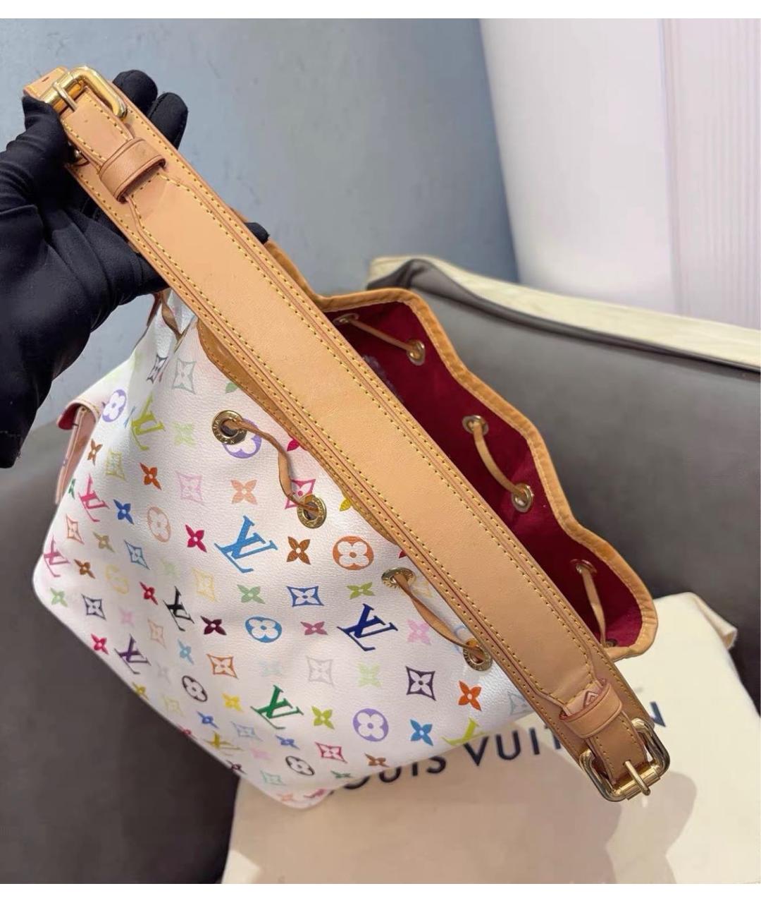 LOUIS VUITTON Белая сумка тоут из канвы, фото 5