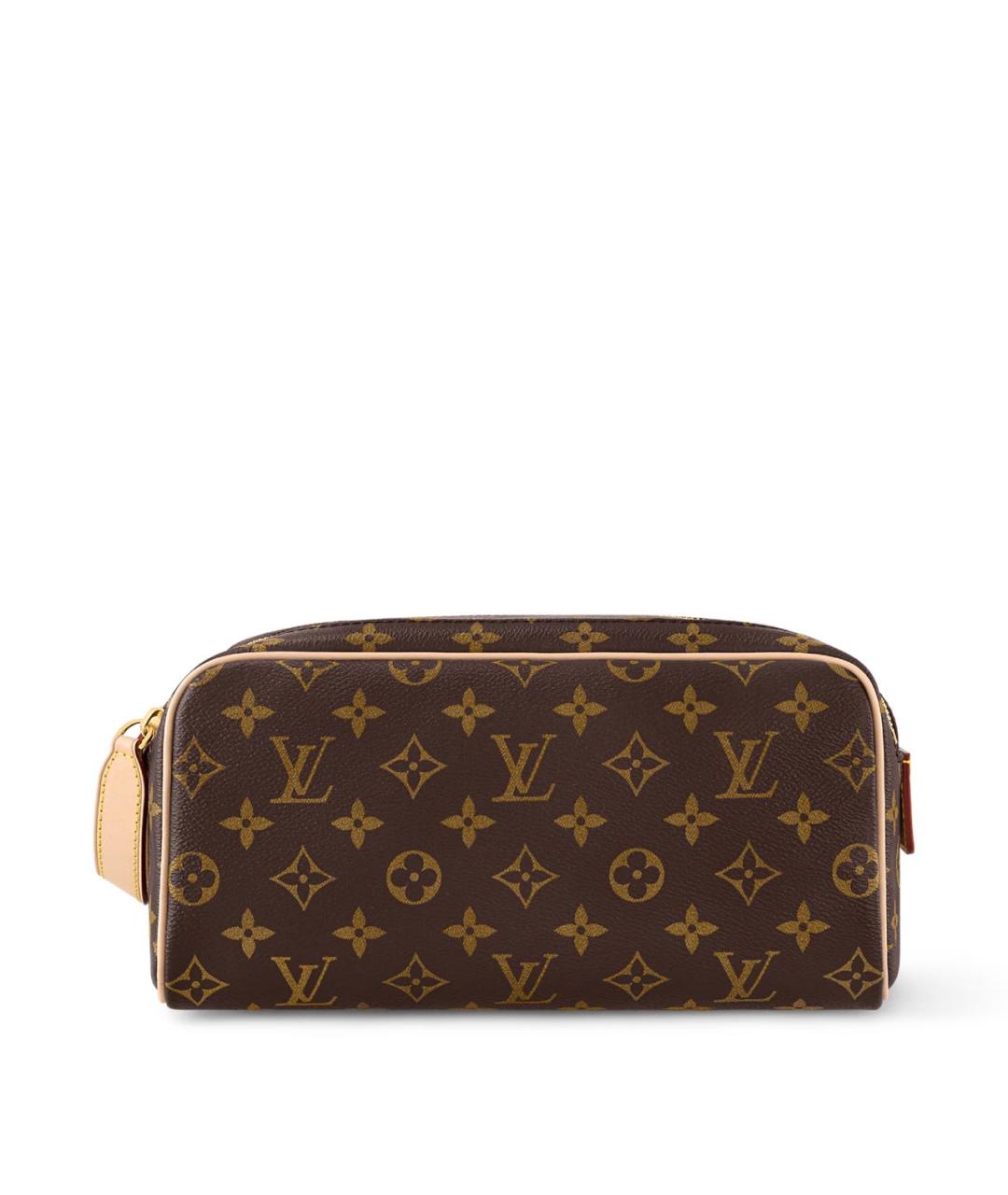 LOUIS VUITTON Коричневая косметичка из канвы, фото 2