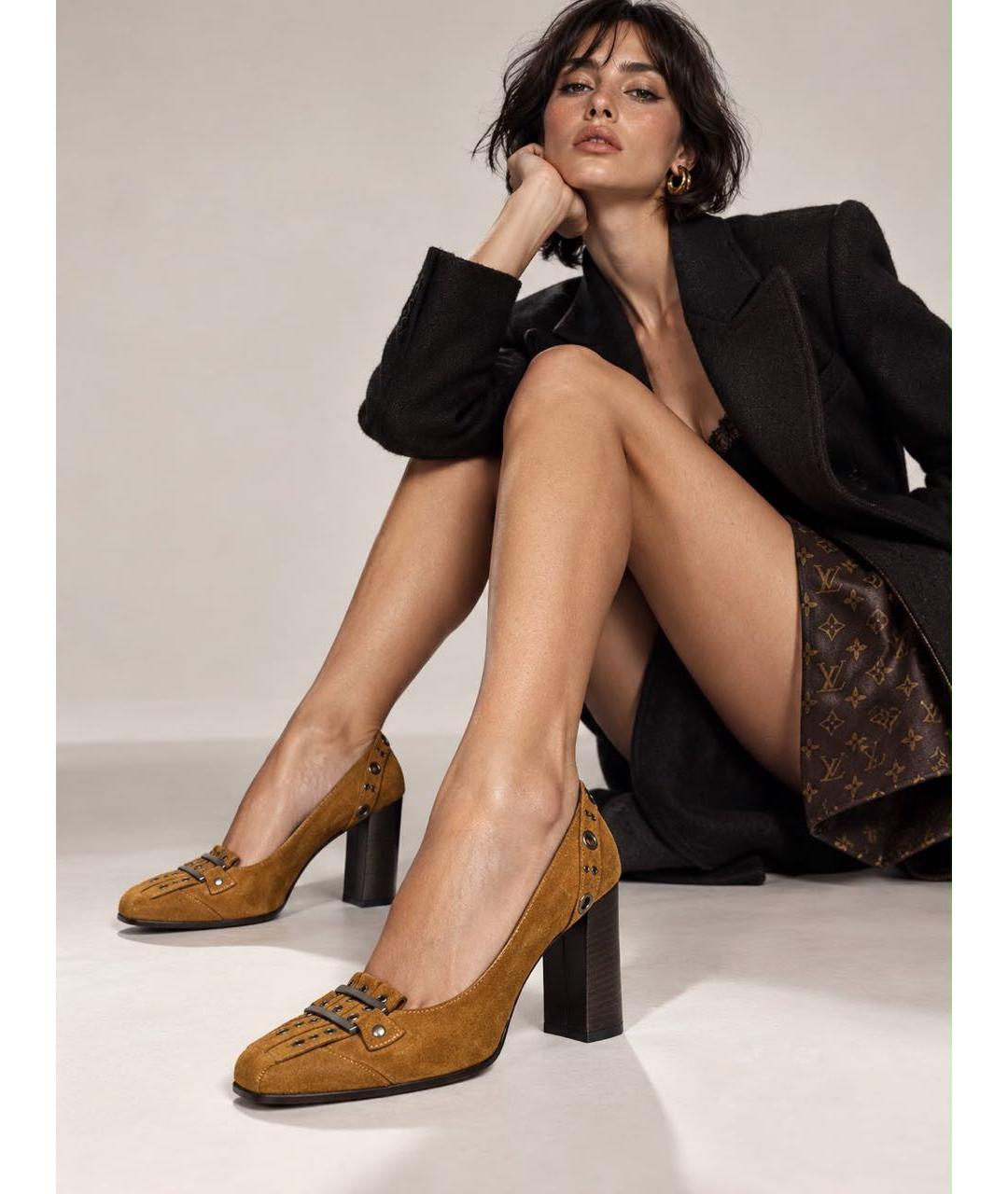 DOLCE&GABBANA Горчичные замшевые туфли, фото 4