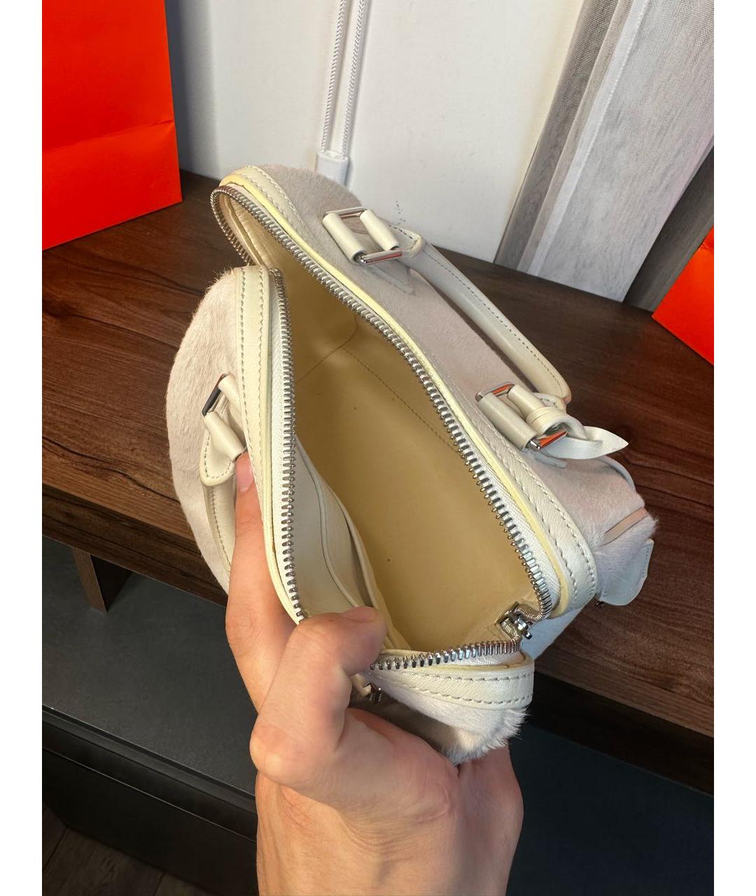 LOUIS VUITTON Бежевая шерстяная сумка с короткими ручками, фото 3
