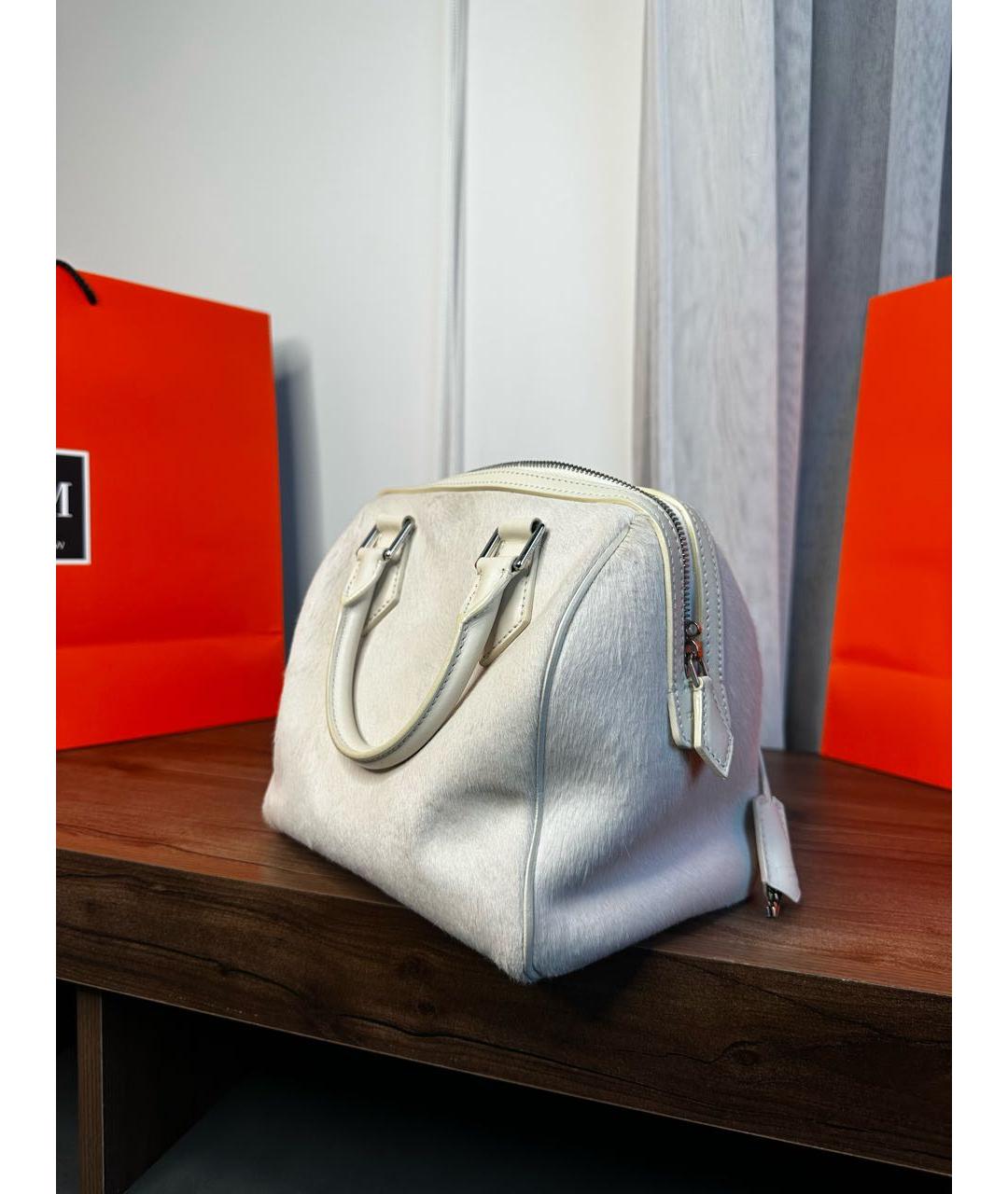 LOUIS VUITTON Бежевая шерстяная сумка с короткими ручками, фото 2