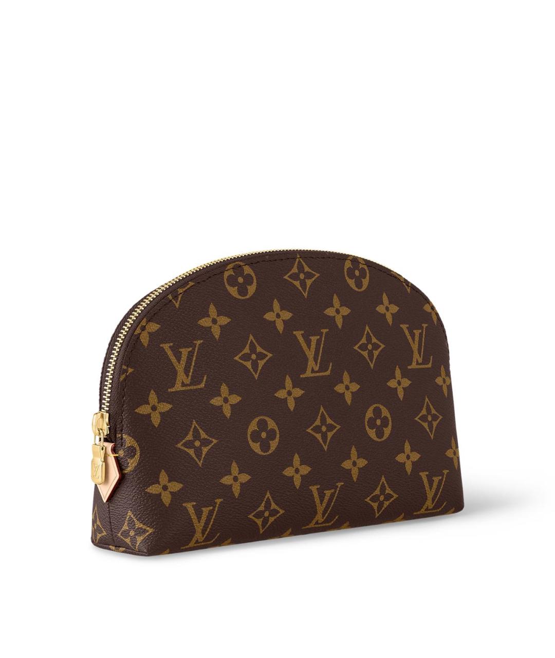 LOUIS VUITTON Коричневая косметичка из канвы, фото 2