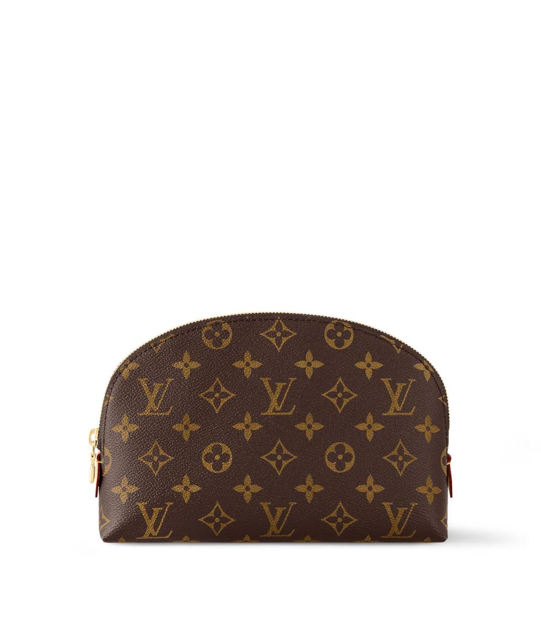 LOUIS VUITTON Коричневая косметичка из канвы, фото 4