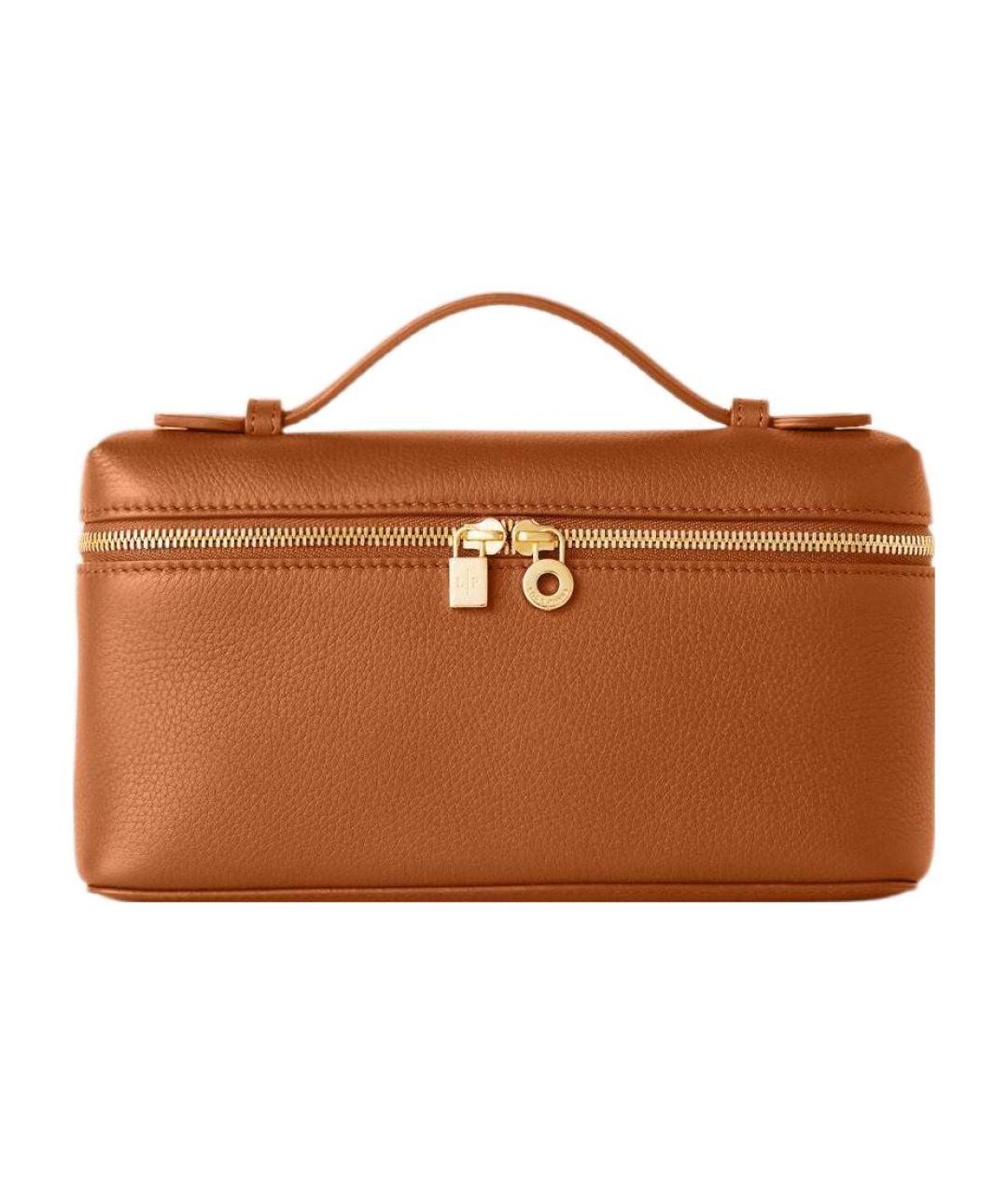 LORO PIANA Коричневая кожаная сумка через плечо, фото 1