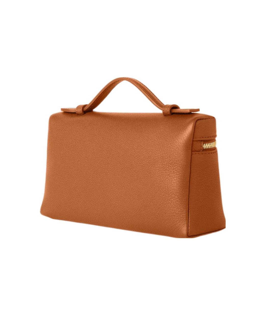 LORO PIANA Коричневая кожаная сумка через плечо, фото 2