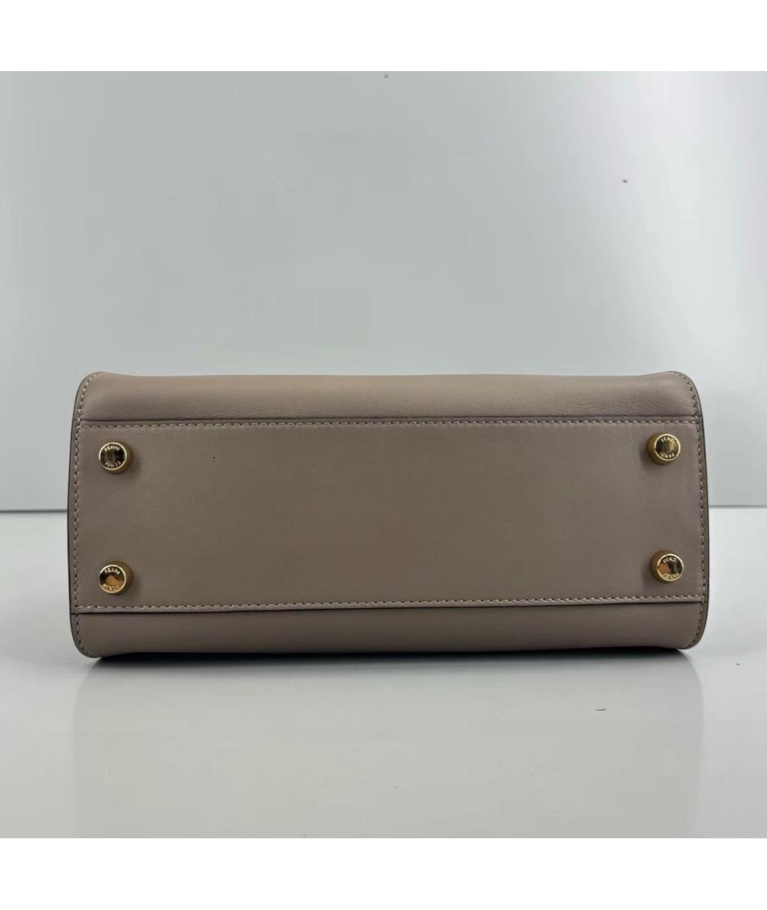 FENDI Бежевая кожаная сумка тоут, фото 3