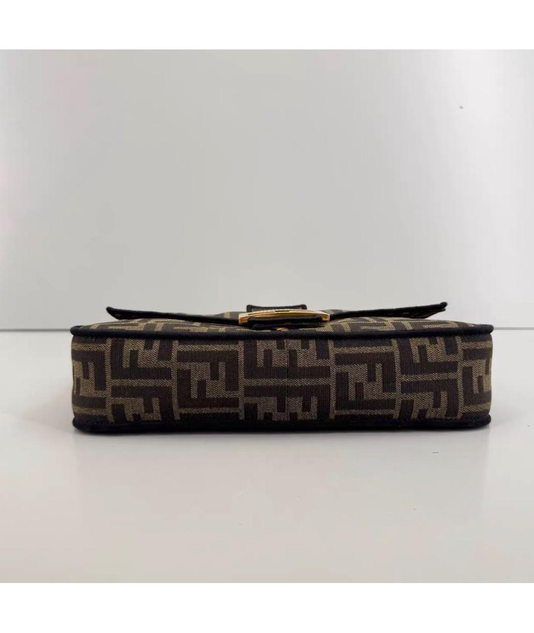 FENDI Коричневая тканевая сумка через плечо, фото 3