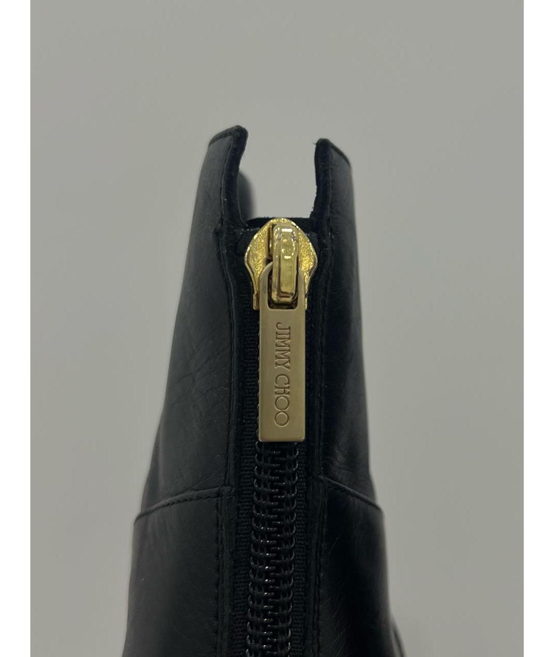 JIMMY CHOO Черные кожаные ботильоны, фото 6