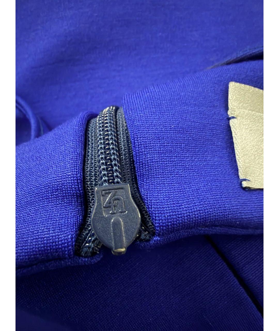 SAINT LAURENT Синее шерстяное коктейльное платье, фото 6