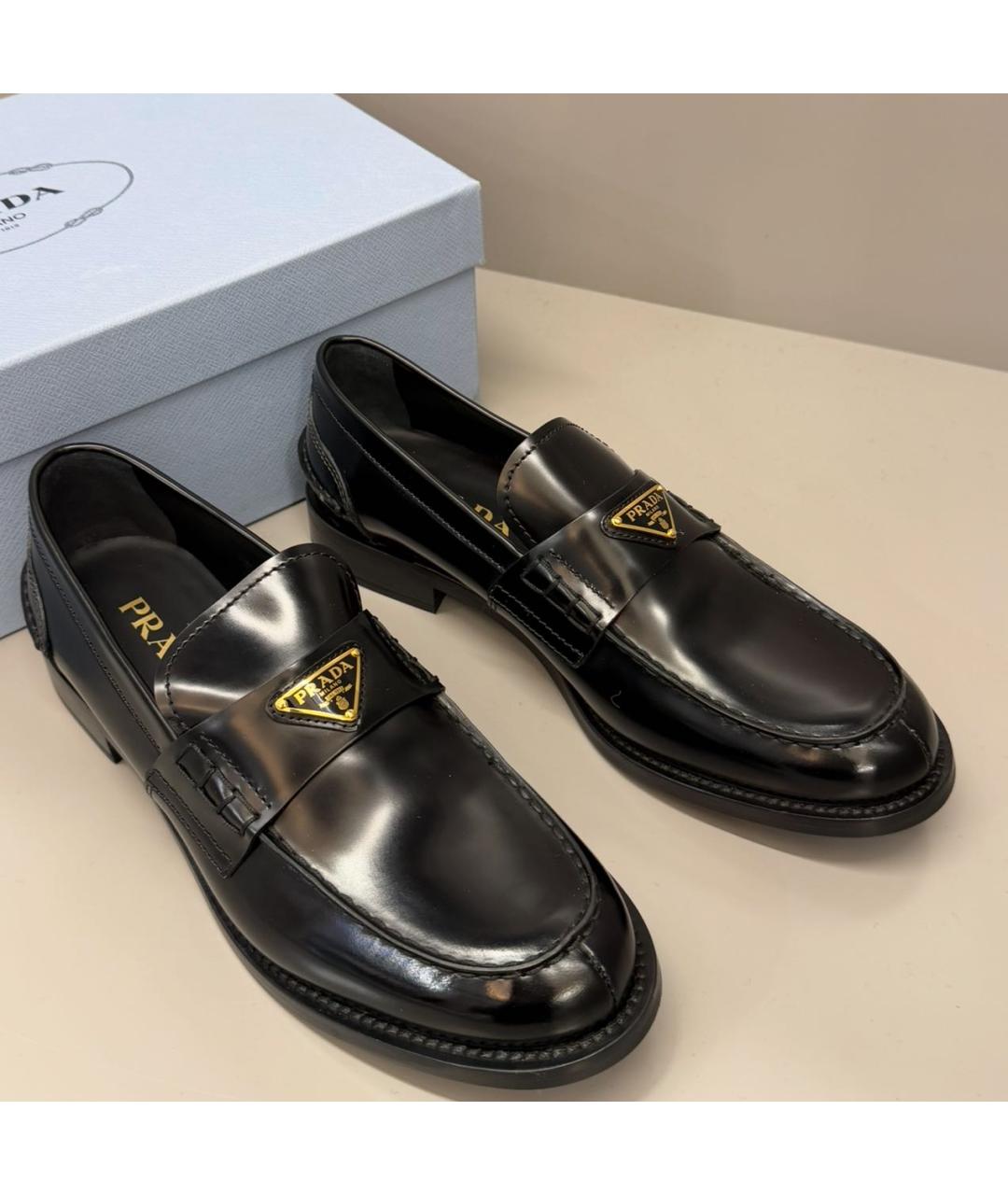 PRADA Черные кожаные лоферы, фото 7