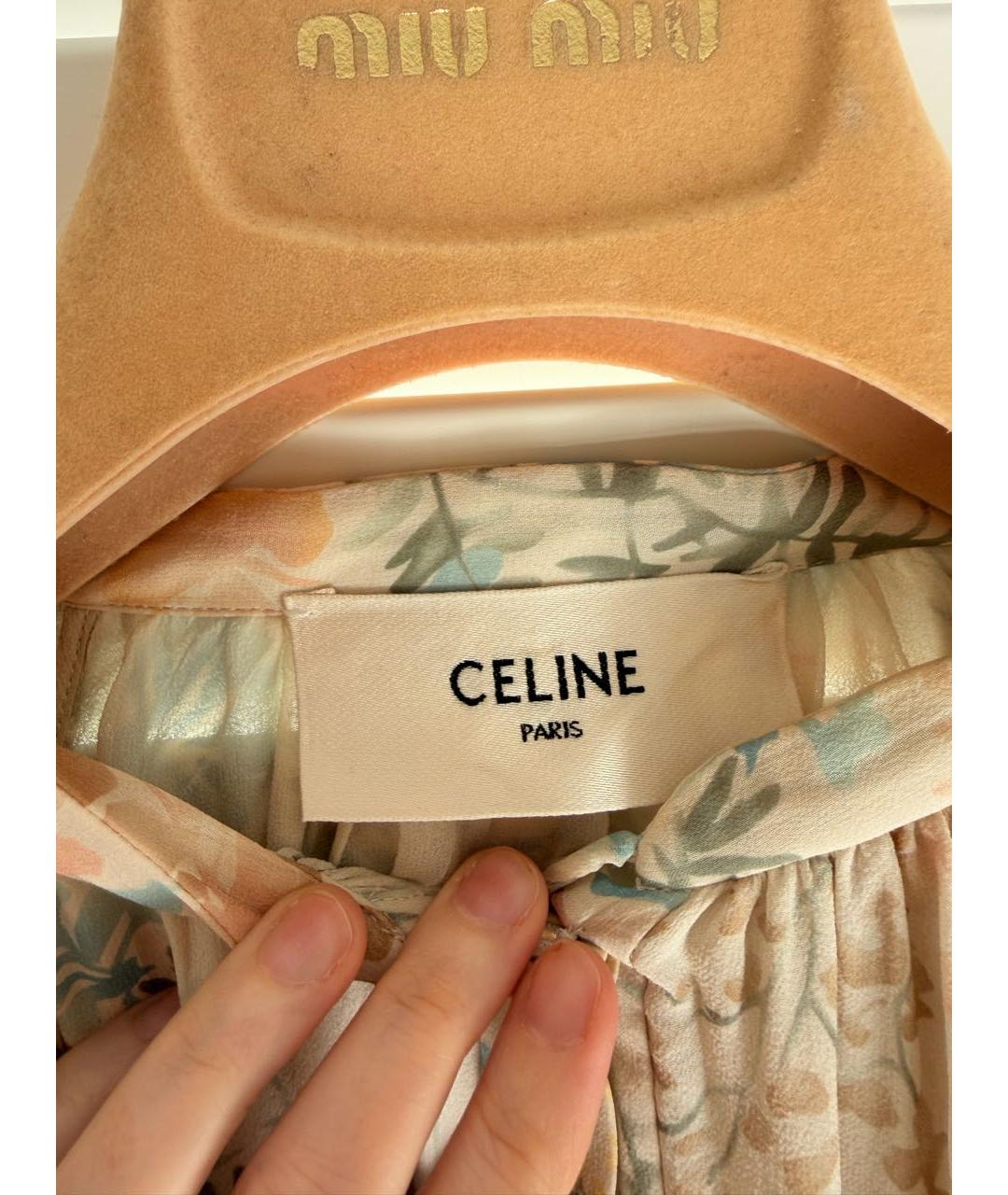 CELINE Шелковое платье, фото 3