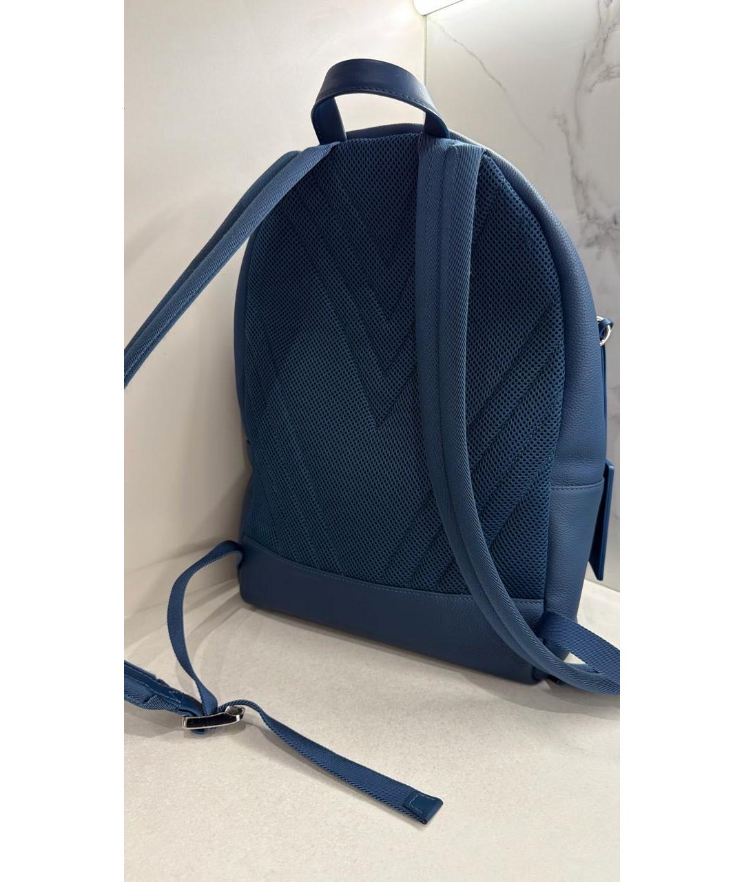 LOUIS VUITTON Синий кожаный рюкзак, фото 3