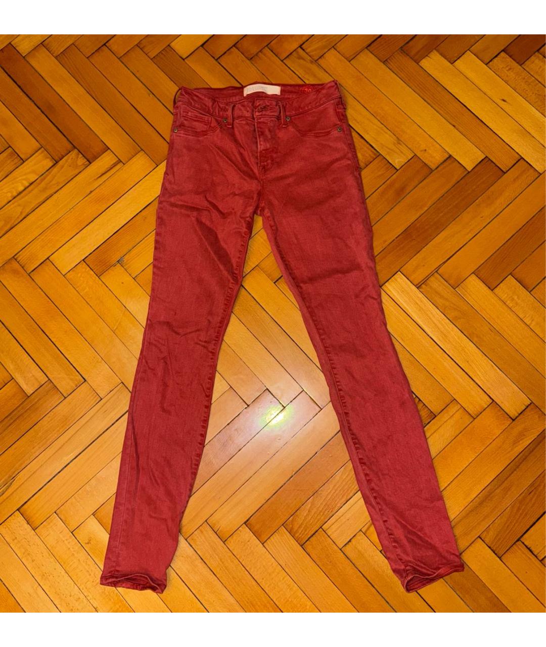 MARC BY MARC JACOBS Красные хлопко-лиоцелловые прямые джинсы, фото 5