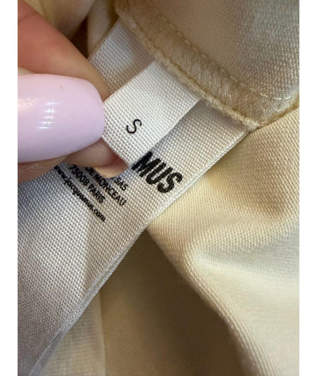 JACQUEMUS Бежевая хлопковая футболка, фото 6