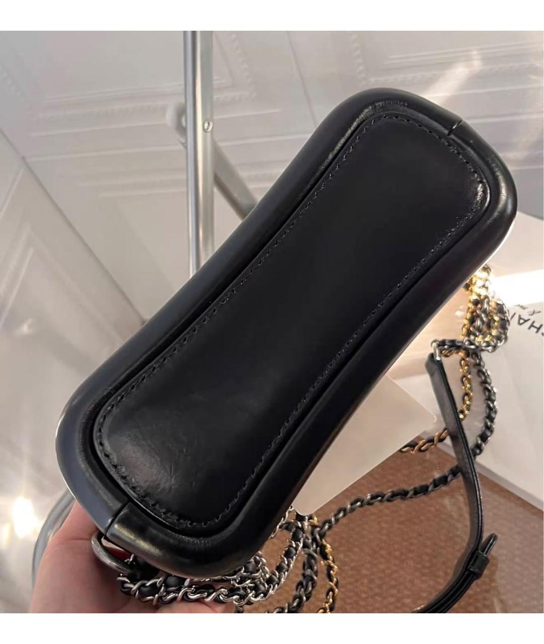 CHANEL Черная кожаная сумка через плечо, фото 6